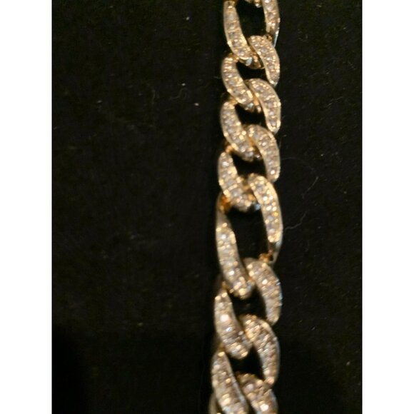 Cubum gold chain bracelet with CZ's for extra flare - Picture 2 of 2